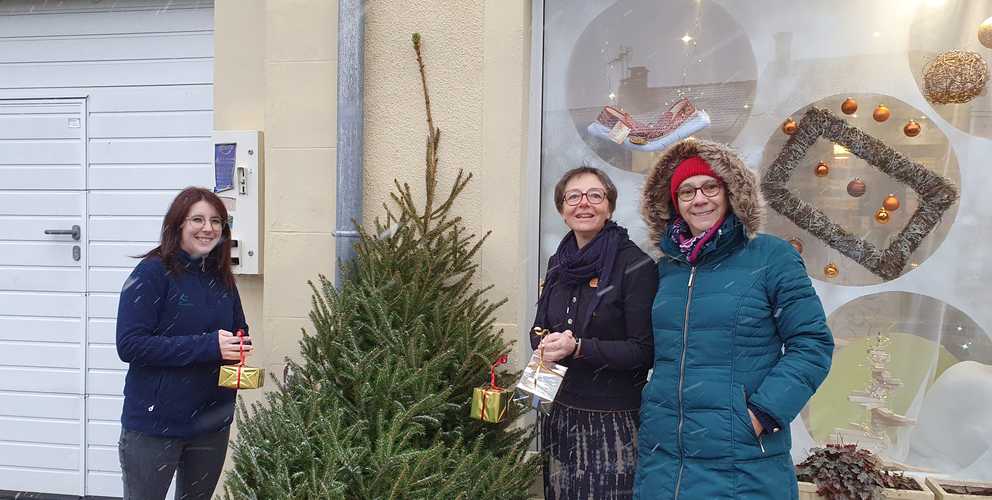 Distribution des sapins et décorations de noel