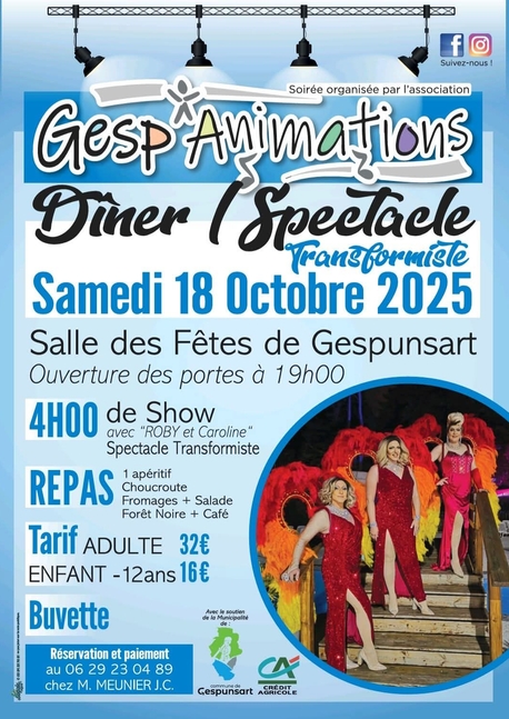 Diner spectacle transformiste