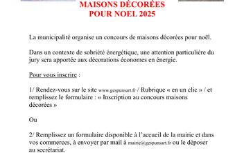 Concours des maisons décorées : faisons briller notre commune pour Noël !