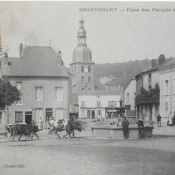 Place des Paquis, jet d’eau et rue de la Barrière