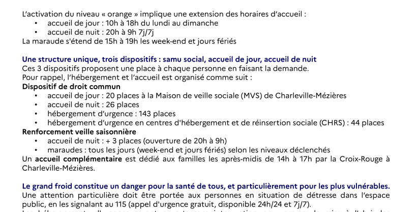 Plan grand froid 2025-2026 : activation du niveau ORANGE