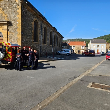 Les pompiers en exercice Les pompiers en exercice