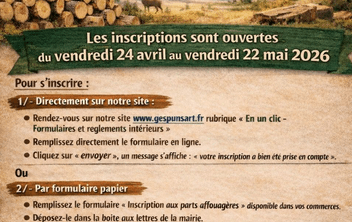 Inscription au part affouagère