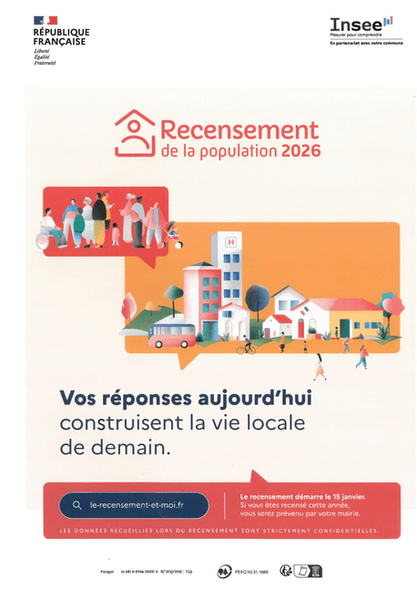 Lancement du recensement national 2026 par l’INSEE