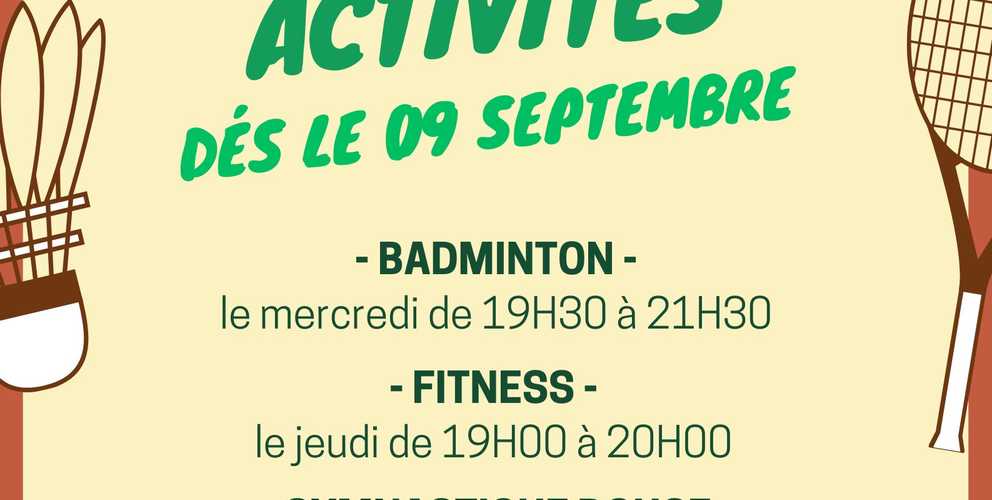 Reprise des activités sportives