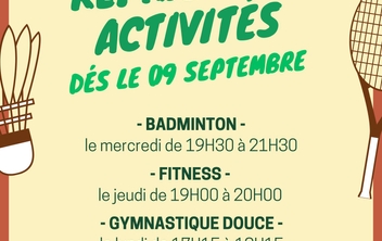 Reprise des activités sportives