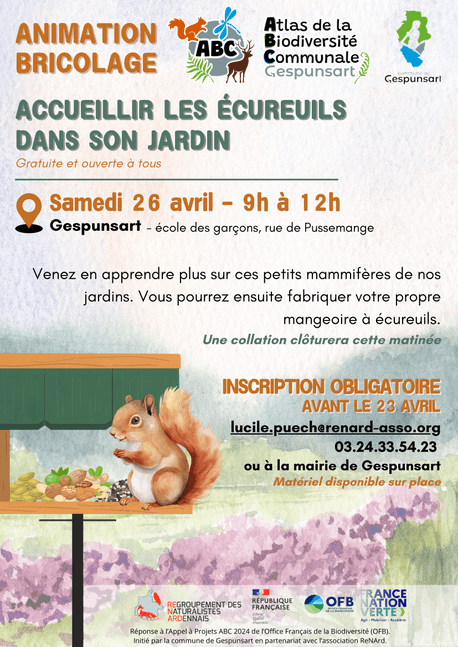Animation bricolage : fabrication d'un mangeoire à écureuil