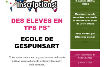 Inscription à l'école