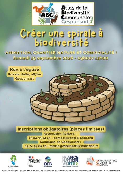 Animation biodiversité : créer une spirale à la biodiversité